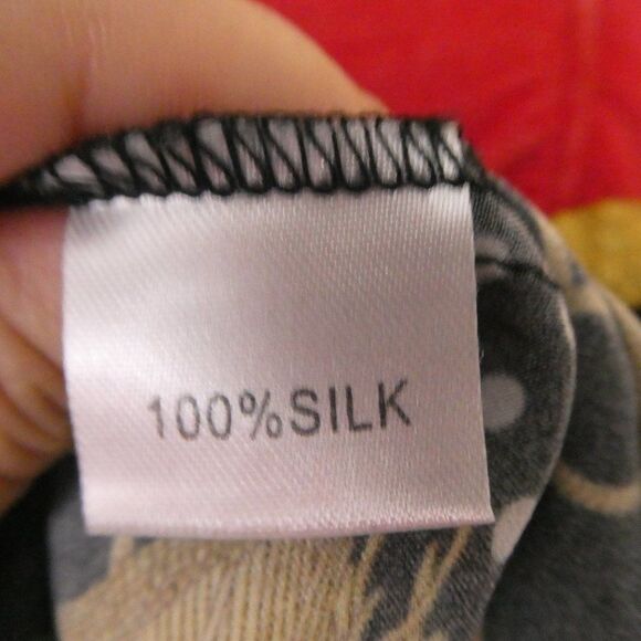 Vivienne Midow Silk Rope Lace Sleeve Blouse Vntg 4 - Picture 9 of 10